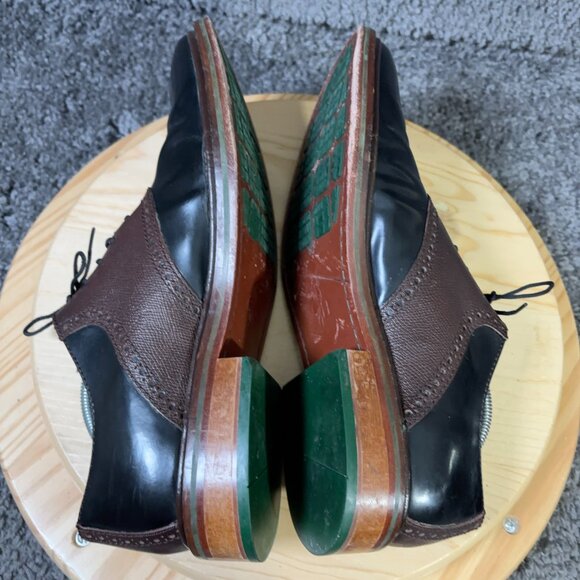 Cole Haan Black and Brown Two-Tone Leather Oxfords main image 4